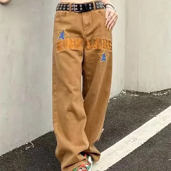 Niche Design High Street Star Jeans Brown - Shop at LoveMi