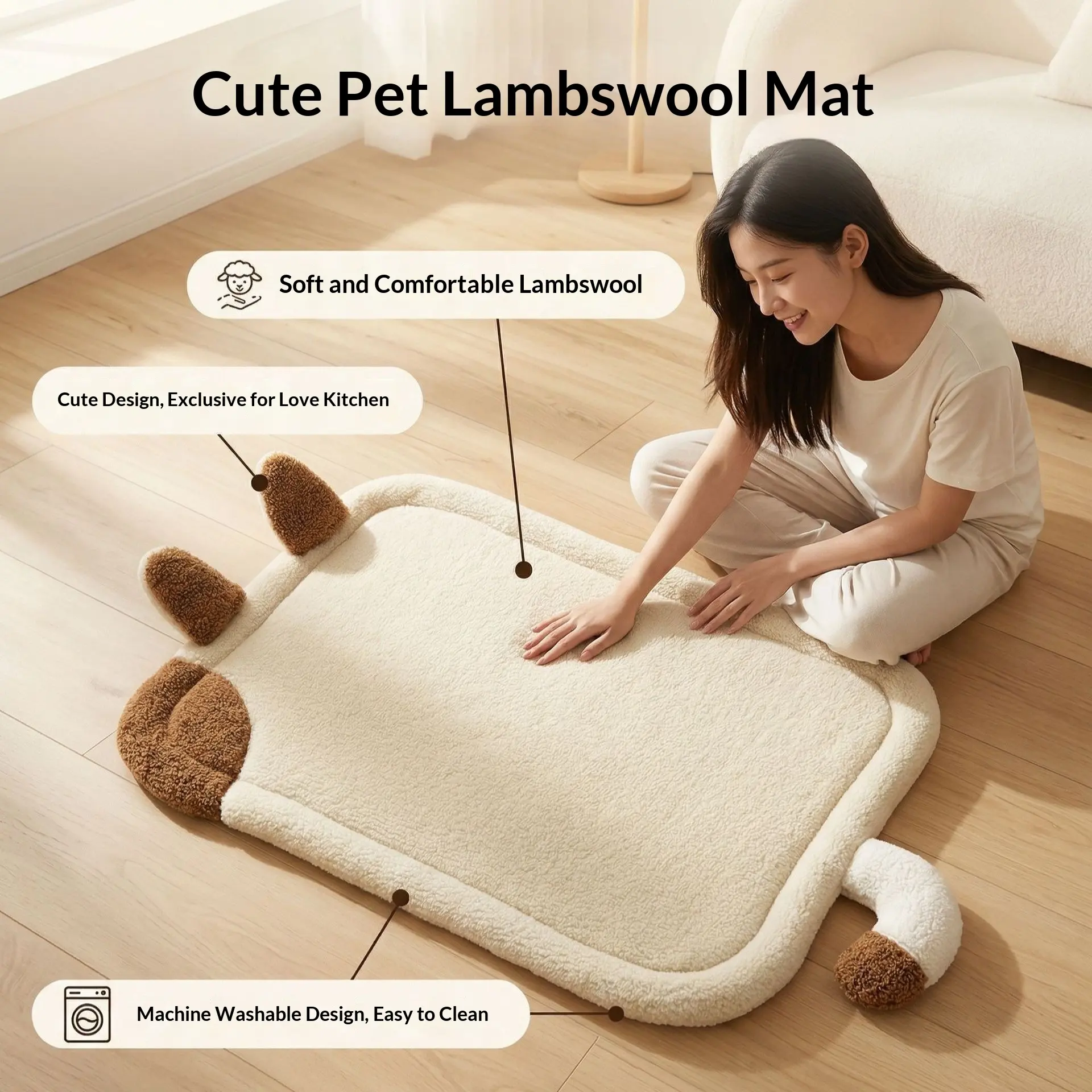 New Dog Cushion Pet Soft Skin-Friendly Machine