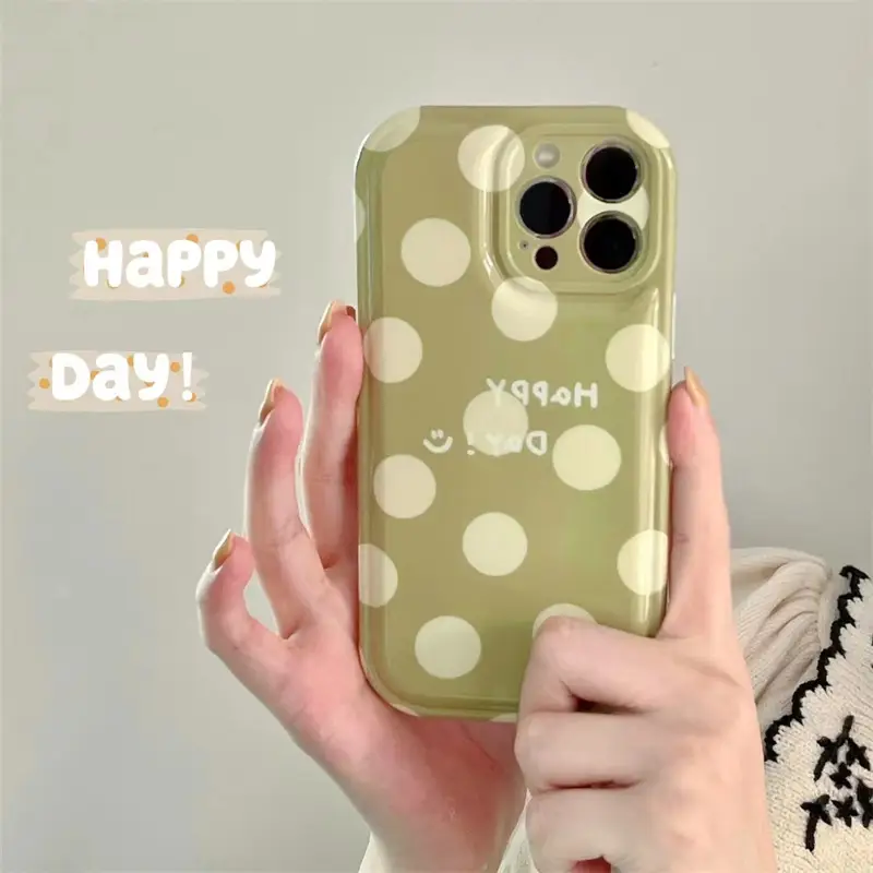 Polka Dot Happy Day Silicone Phone Case