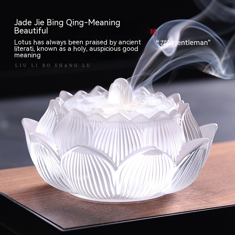 Title 4, Household Indoor Magic Glass Incense Burner Tab...