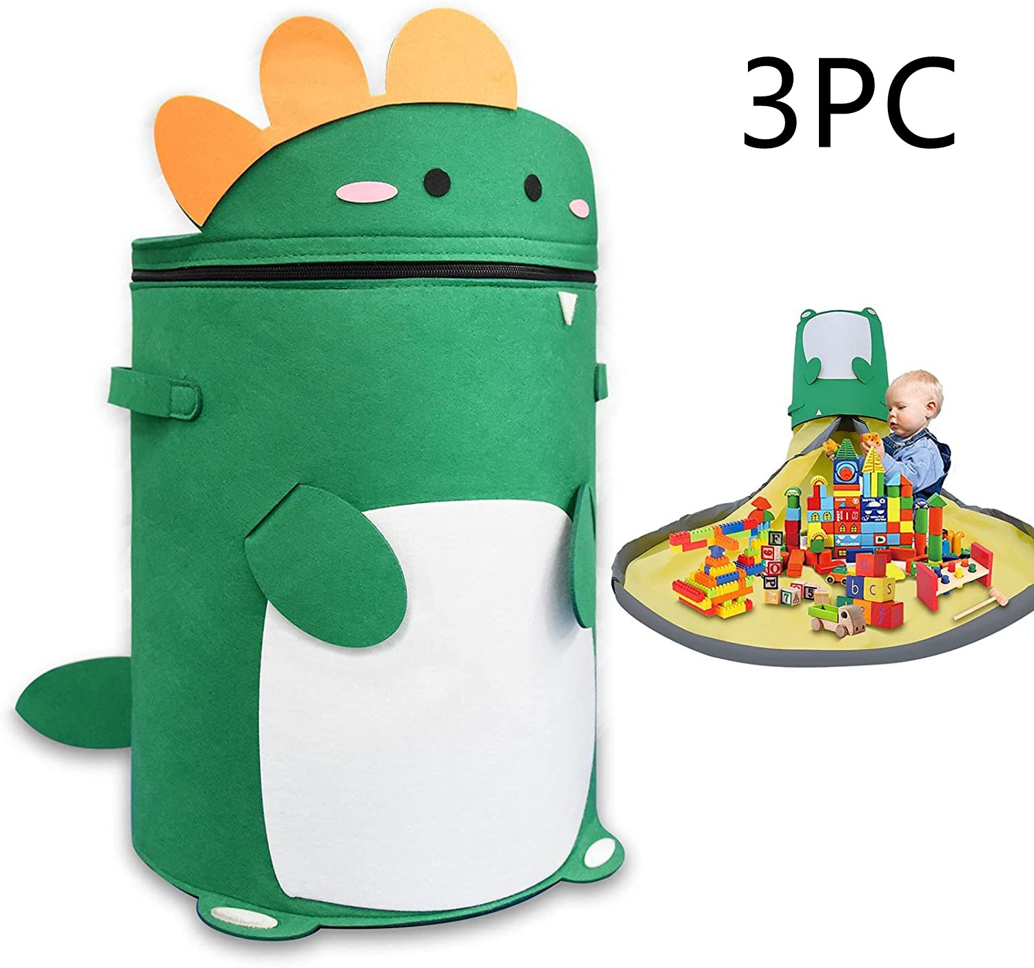 Felt Storage Bag Toy Play Mat 2 In 1 Pull Rope — foto 17