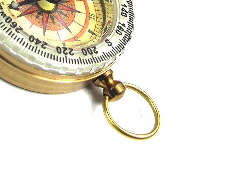 Flip compass outdoor compass pocket watch copper compass