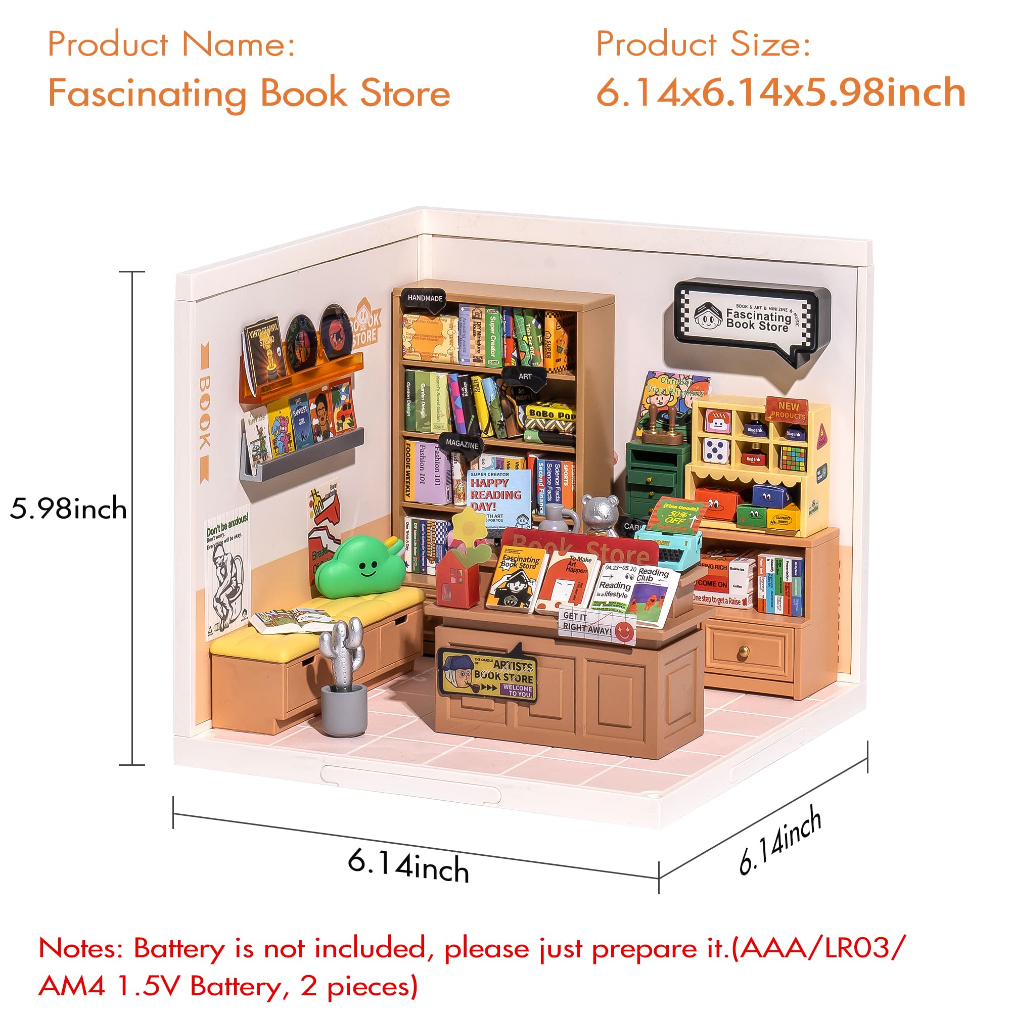 Rolife Miniature House Building Kit - Xmas Gift. Product Description: Rolife DIY Miniature House Super World Dollhouse Model Building Parent-child Cosplay Game Birthday for Adults Teen Craft Kits 100 Pieces Characteristics: Product Name:Dollhouse DIY Kit 