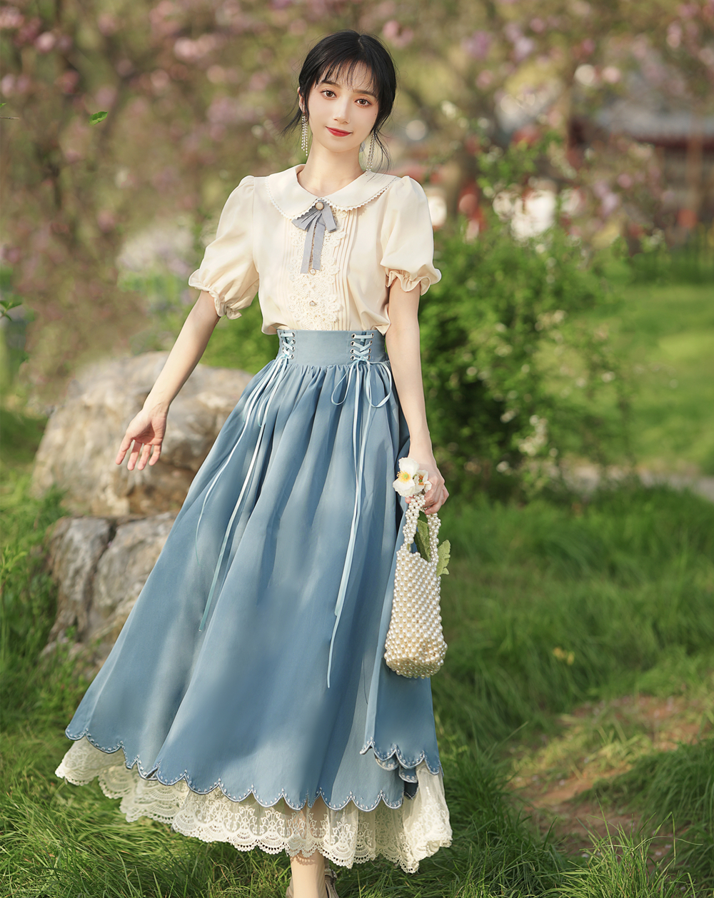Embroidered A-Line Long Dress, picture 10 of 10