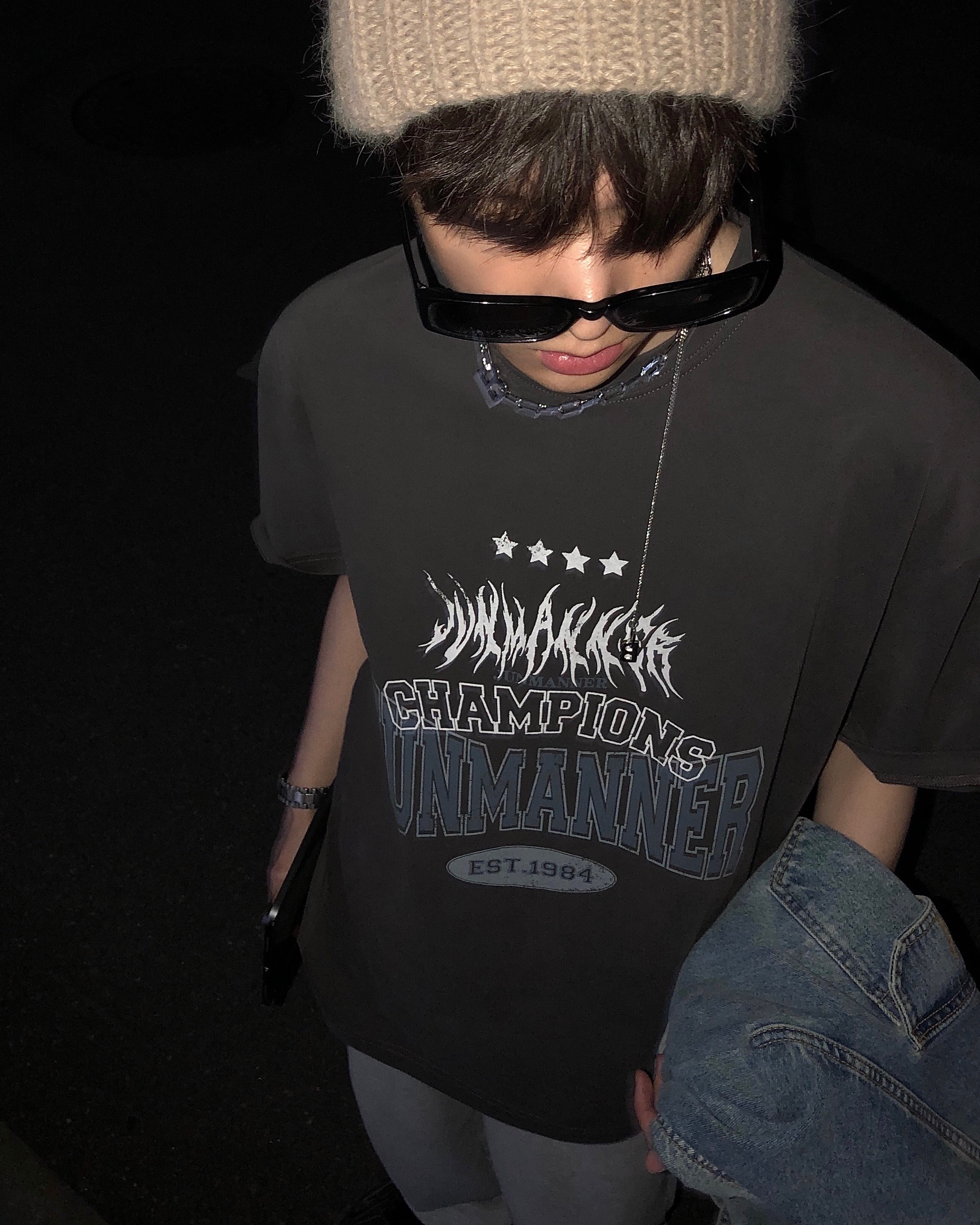 Men's Summer Popular Loose Letter Print Short-sleeved T-shirt