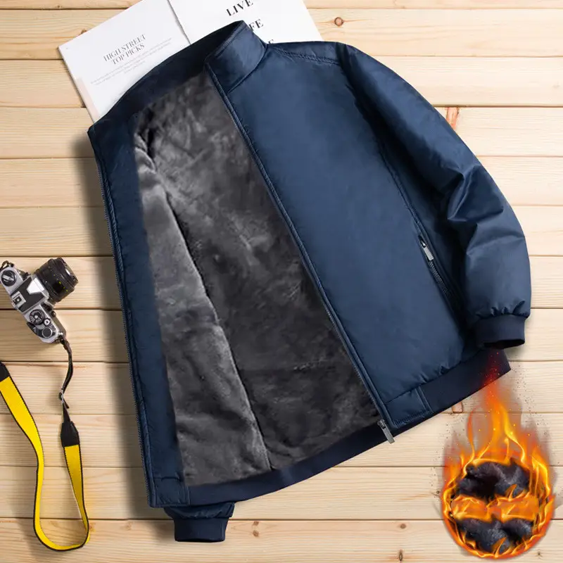 Plush Fleece Flight Jacket Winter New Men's Coat