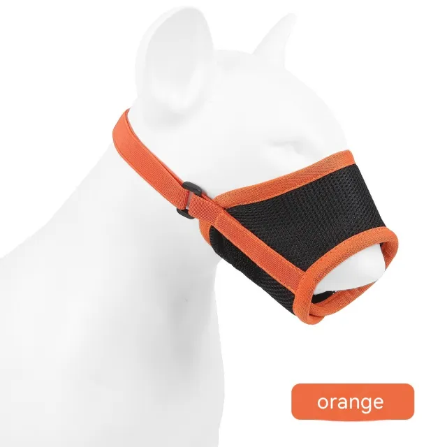 Breathable Mesh Dog Mouth Cover Orange - Shop at LoveMi