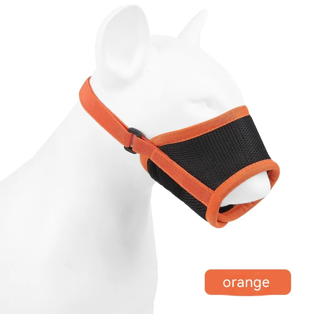 Breathable Mesh Dog Mouth Cover - Orange