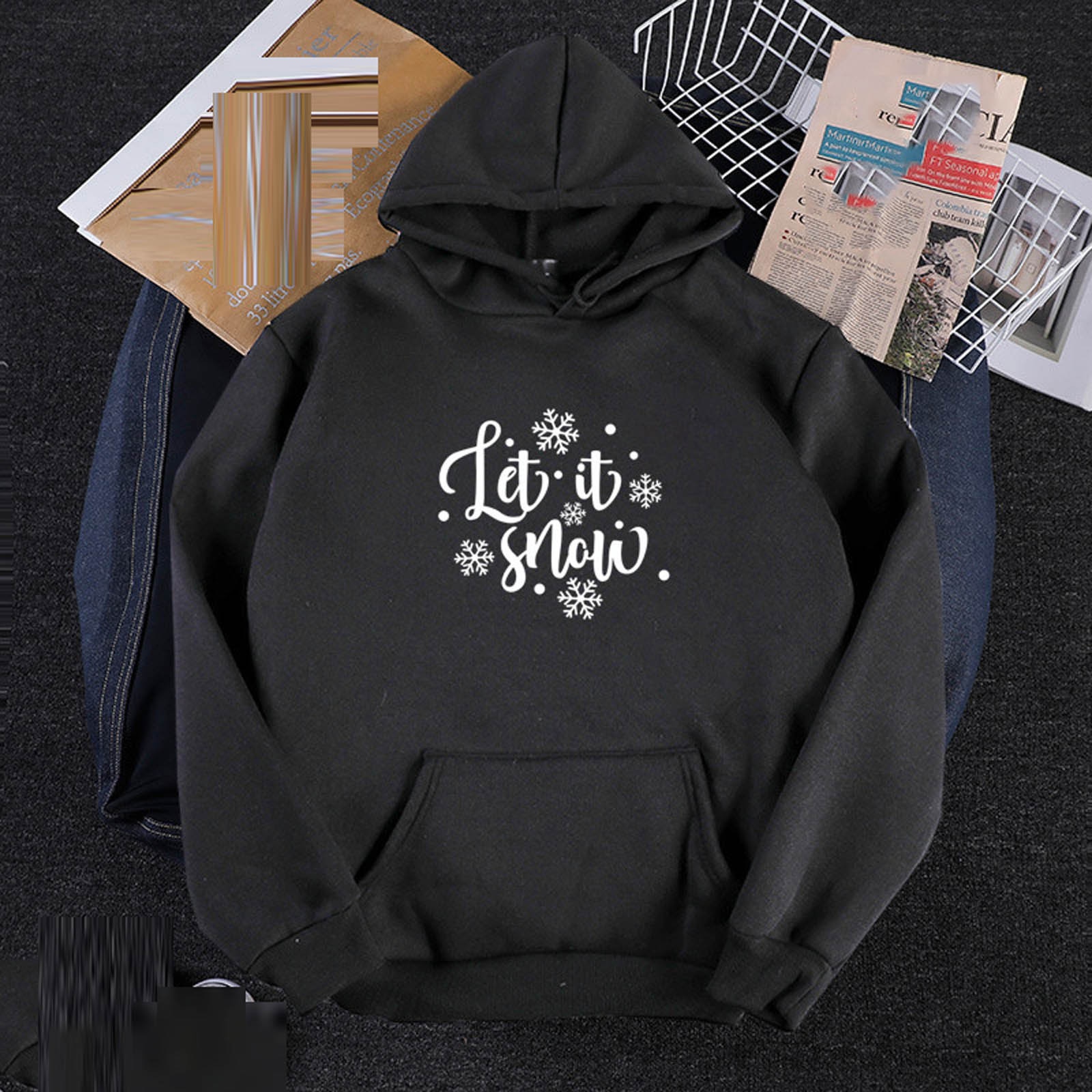 Plus Size Sweater Printed Hoodie