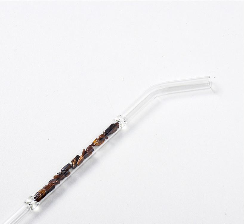 Title 10, Natural Crystal Gravel Glass Straws