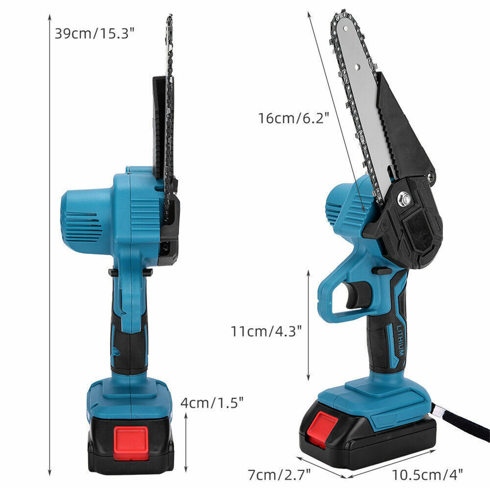 6 tronçonneuses sans fil rechargeables, coupe-bois – Image 3