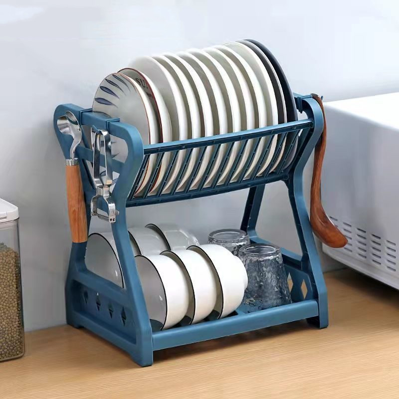 Title 4, Kitchen Double Stacking Dish Rack Draining Shelf