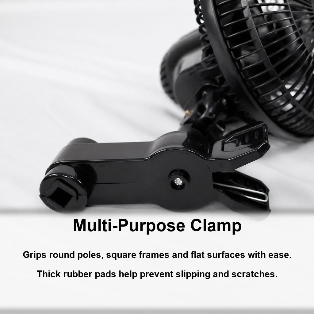 Greenhouse Clip Fan Oscillating 3 Speeds Grow Tent Ventilation Ultra-Quiet — image 8