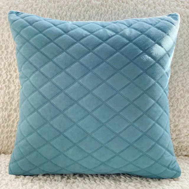 Living Room Home Pillows With Fabric Art Velvet Cushions Sky Blue - Shop at LoveMi
