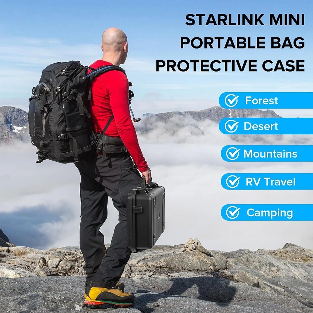 For Starlink Mini Storage Case Accessories Waterproof Black — image 9
