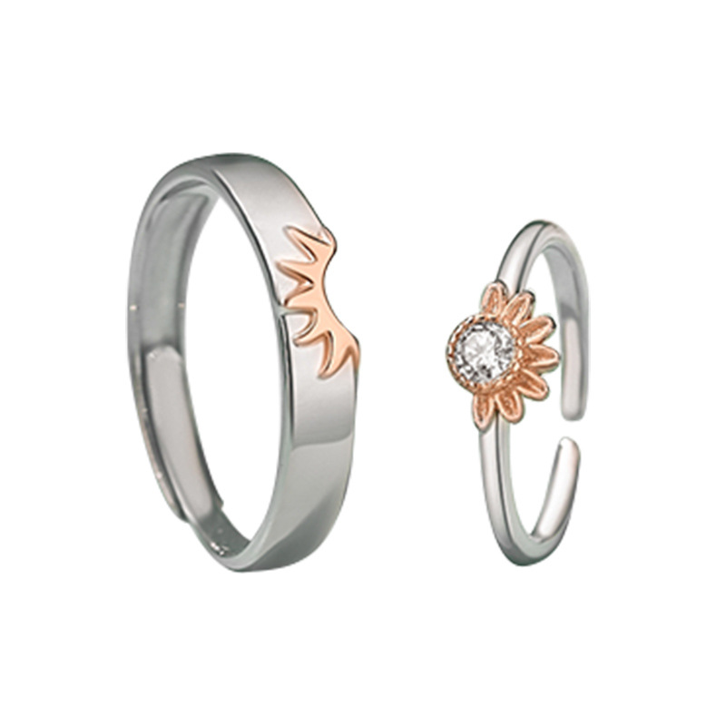 Title 2, Small Daisy Couple Rings Small Design Sense