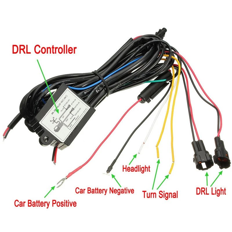 DRL LED Daytime Running Light Relay Harness Automatic On Off Control S Witch — image 10