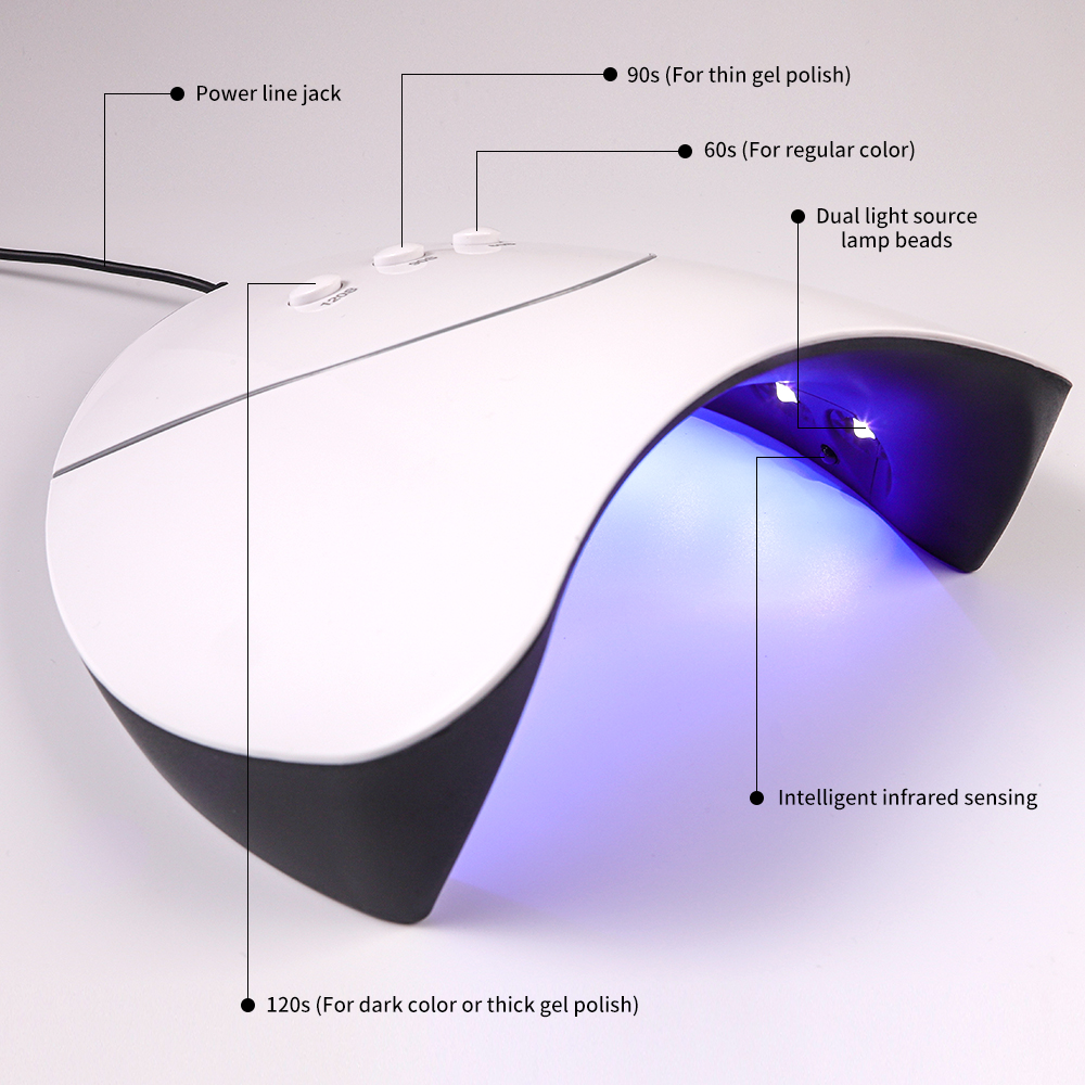 Professional UV Nail Lamp, LED, 6 UV Lights, Handheld Design, 3 Types Of Timing Settings, USB Rechargeable, Eye Protection Technology, Suitable For Use Nail Salons Or Home, For Nail Art Creation. 4