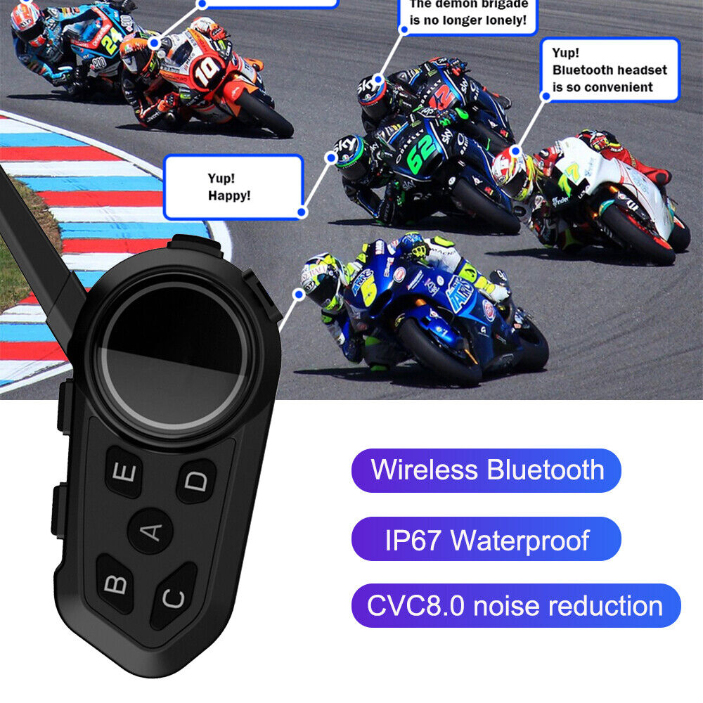 6Riders Intercom Communication Motorcycle Bluetooth Helmet Headset Interphone 9