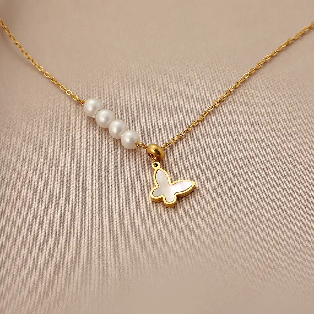 Stainless Steel Butterfly Fritillary Pendant
