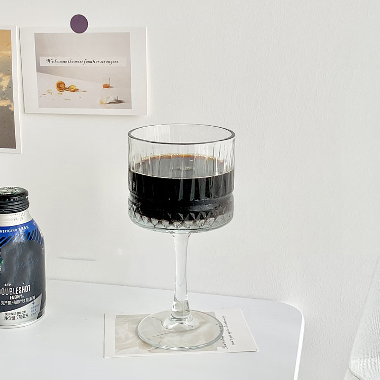 Ins Retro Cafe High Foot Glass