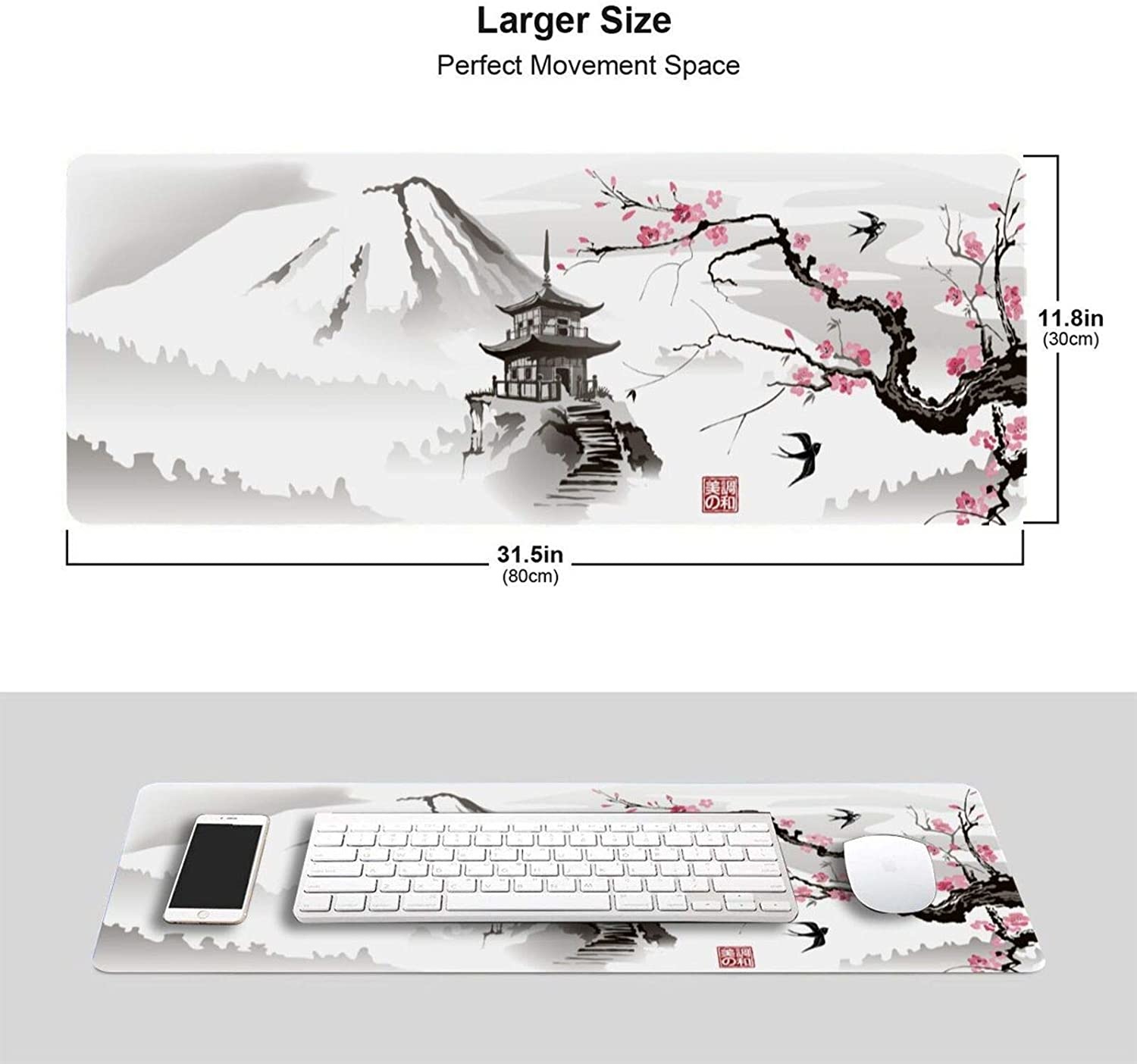 Girls' Oversized Calligraphy And Painting Mouse Pad
