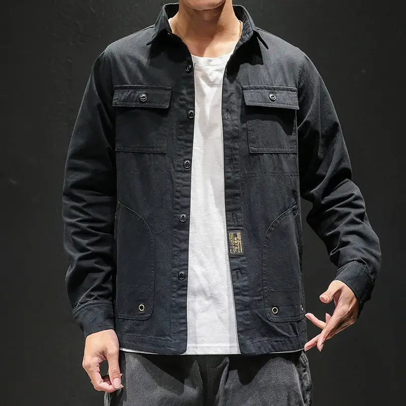 Workwear Long-sleeved Shirt Men's Loose Casual Jacket
