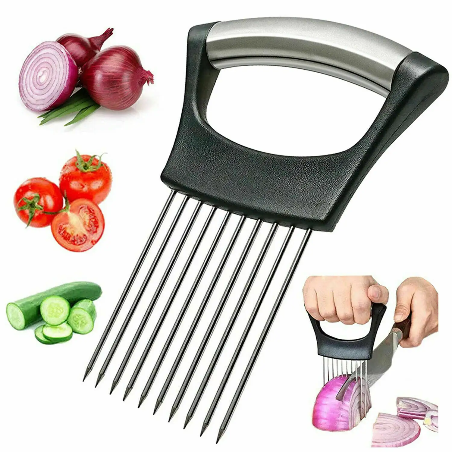 Onion Holder Slicer Vegetable Tools Tomato Cutter