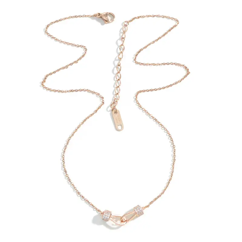 Women's Fashion Bow Micro-set Zircon Necklace