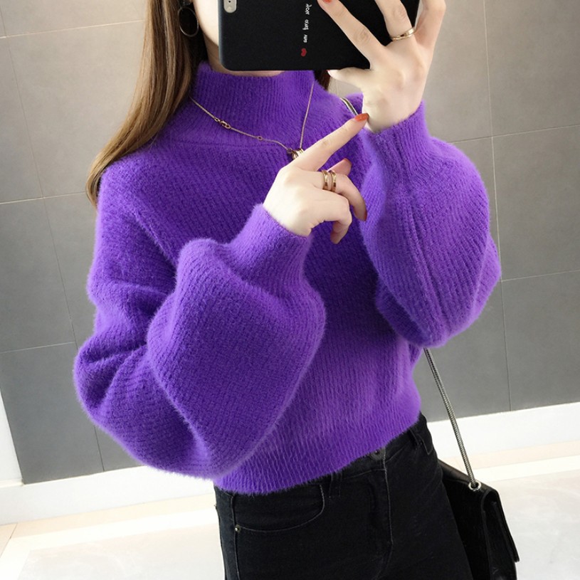 Title 4, Autumn And Winter Lantern Sleeves Loose Sweater