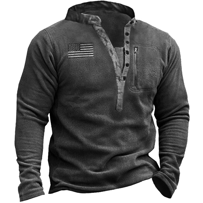 Outdoor Fleece Warm Pullover Combat Uniform Men's Top