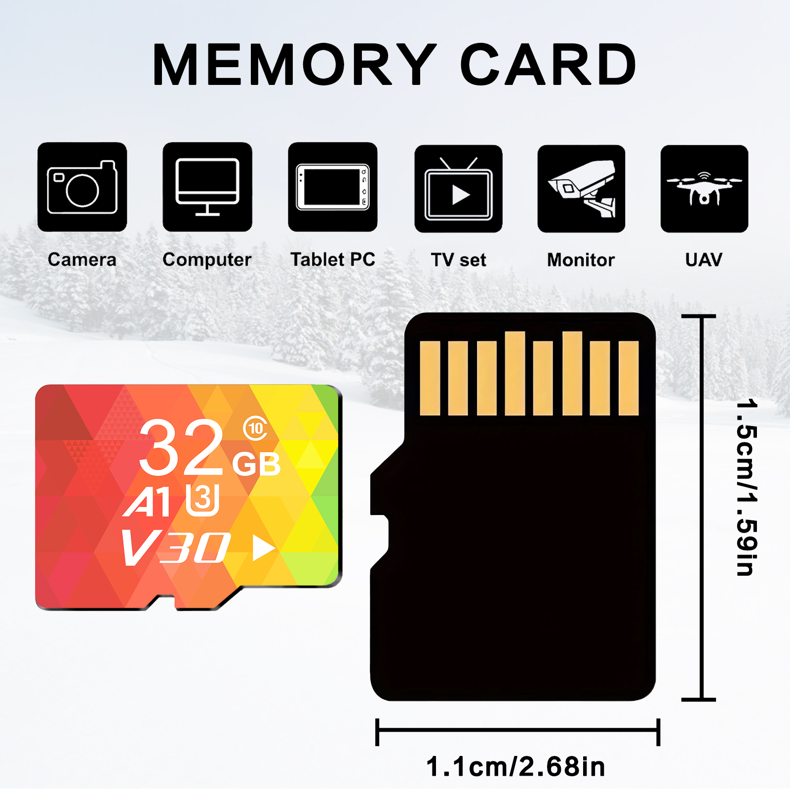 3-Pack 32GB Memory Card, A1 App Performance, U3-V30 Video Recording, Universal Compatibility