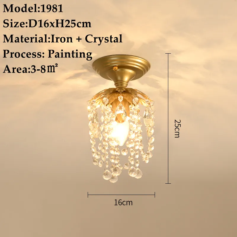 American Small Chandelier Balcony Aisle Corridor Single