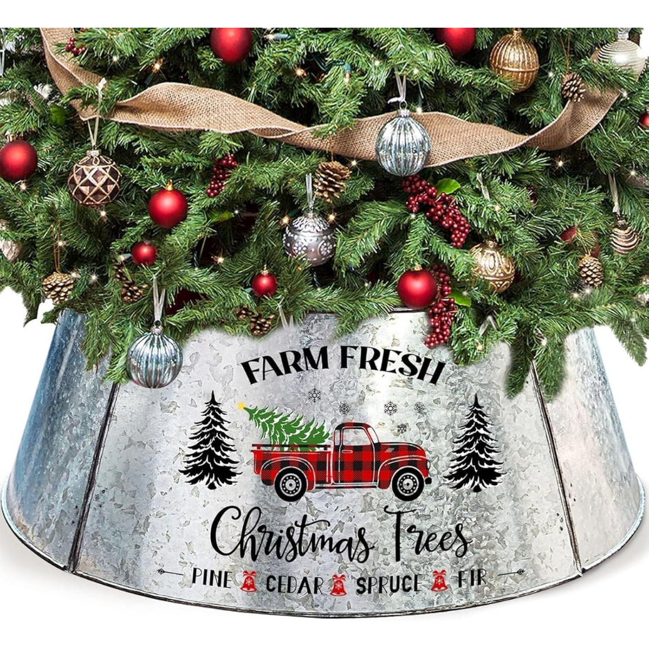 29-Inch Metal Christmas Tree Collar For Pencil Trees