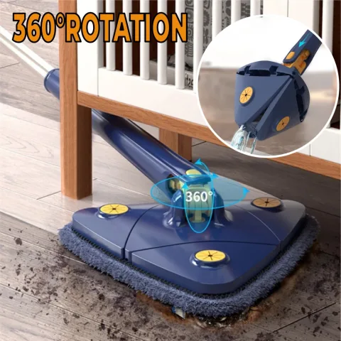 Extendable Triangle Mop 360 Rotatable Adjustable 110 Cm Cleaning