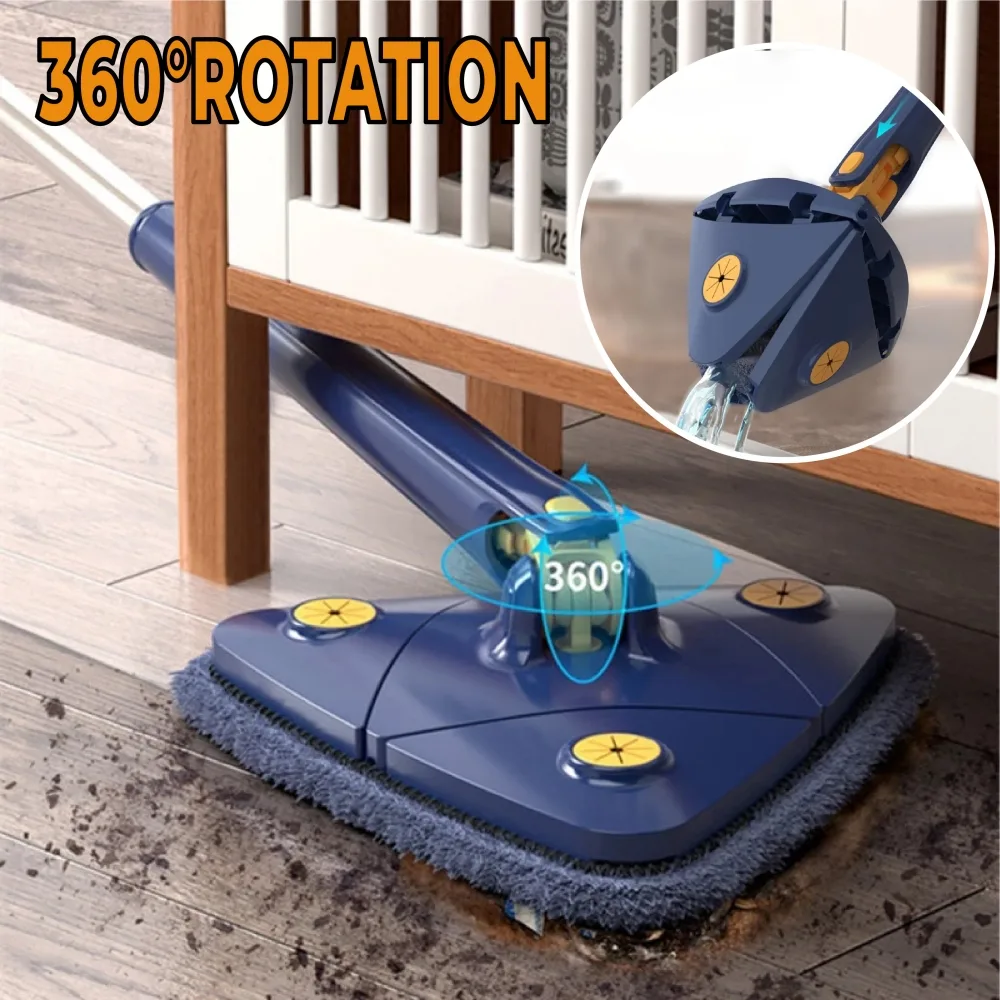 Extendable Triangle Mop 360 Rotatable Adjustable 110 Cm Cleaning