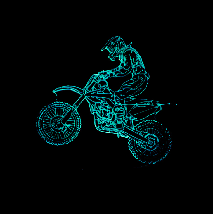 Title 3, 3D Night Light Riding Mountain Motorcycle LED T...