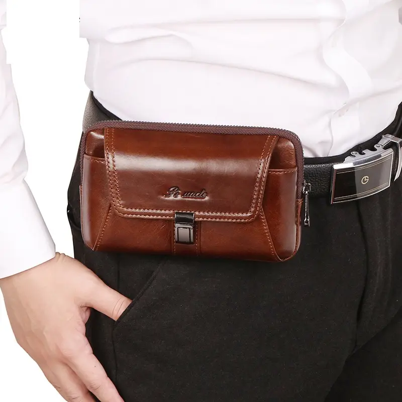 Men's Small Waist Bag Belt Mobile Phone