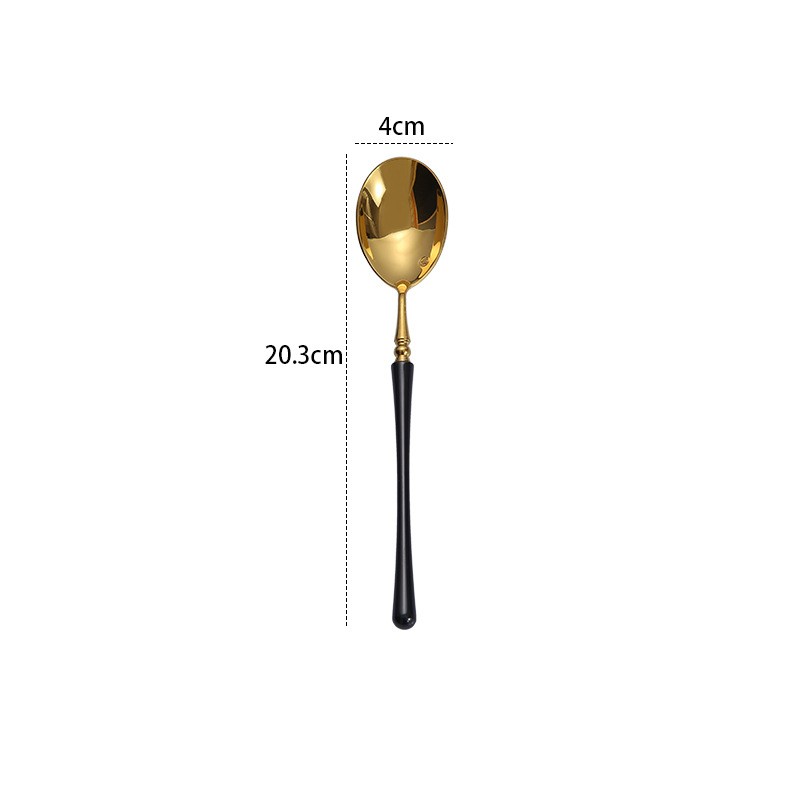 Main Meal Spoon Black Gold