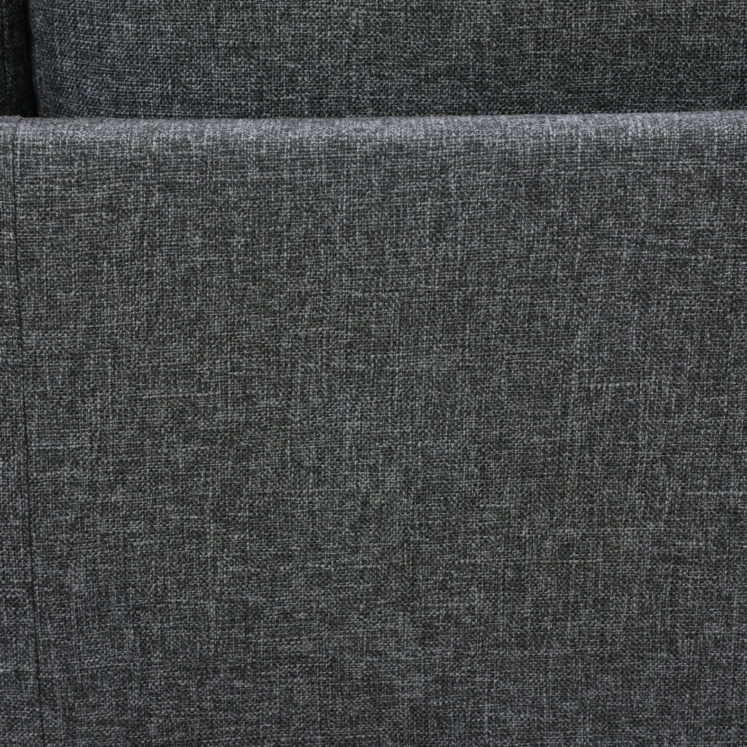 Pickup Only--Black Grey Linen Living Room Sofa Set