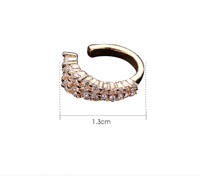 Title 4, Inlaid Zircon Personalized Without Piercings Ea...