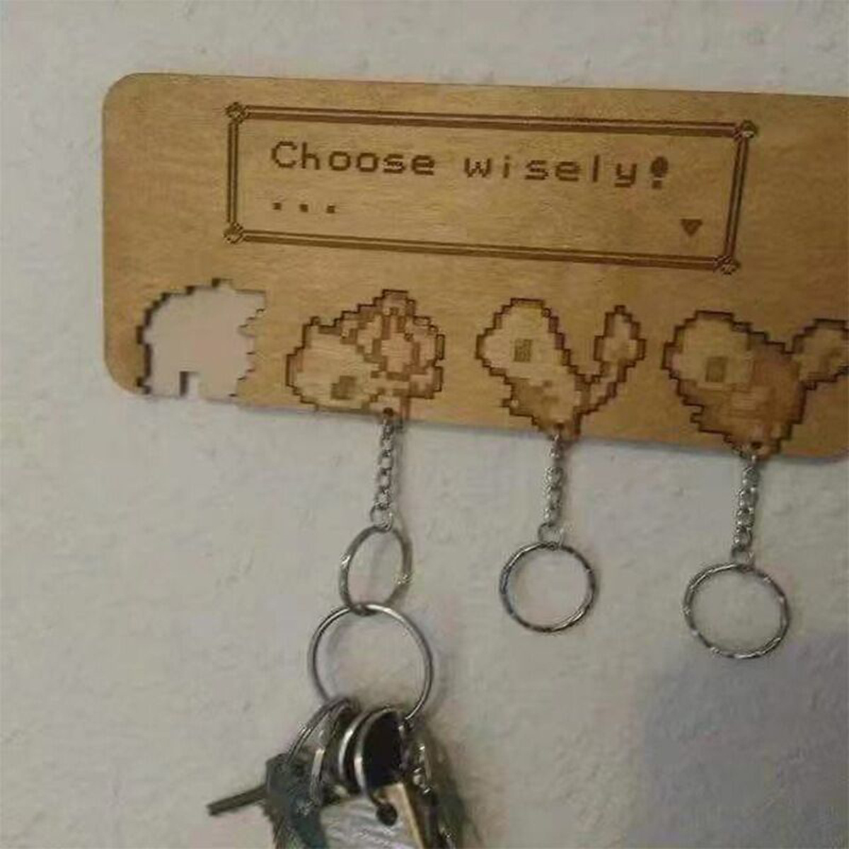 Wooden Wall Hanging Keychain Cartoon Characters