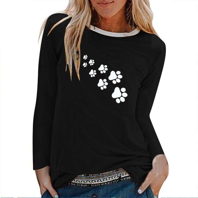 Title 7, Ladies bear paw print long sleeve T-shirt