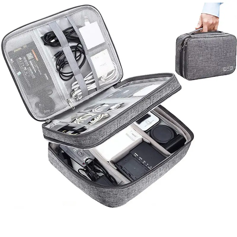 Electronics Organizer Travel Cable Organizer Bag Waterproof Portable Digital