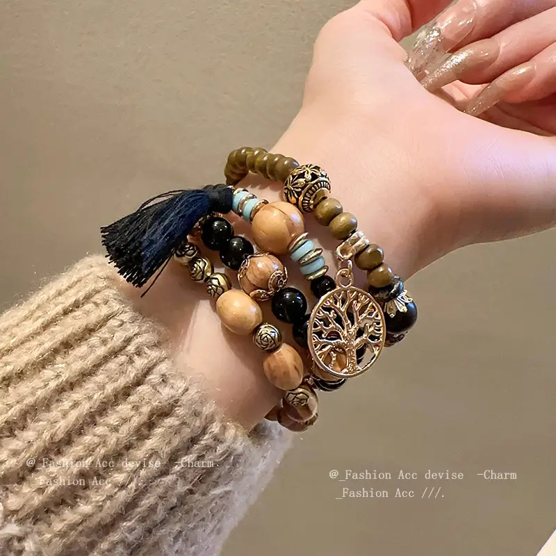 Bohemian Style Bead Geometric Bracelet