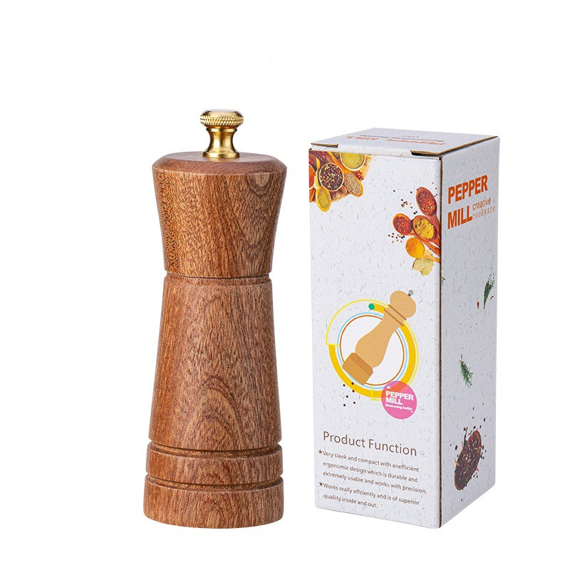 Title 1, Kitchen Household Manual Solid Wood Pepper Powd...