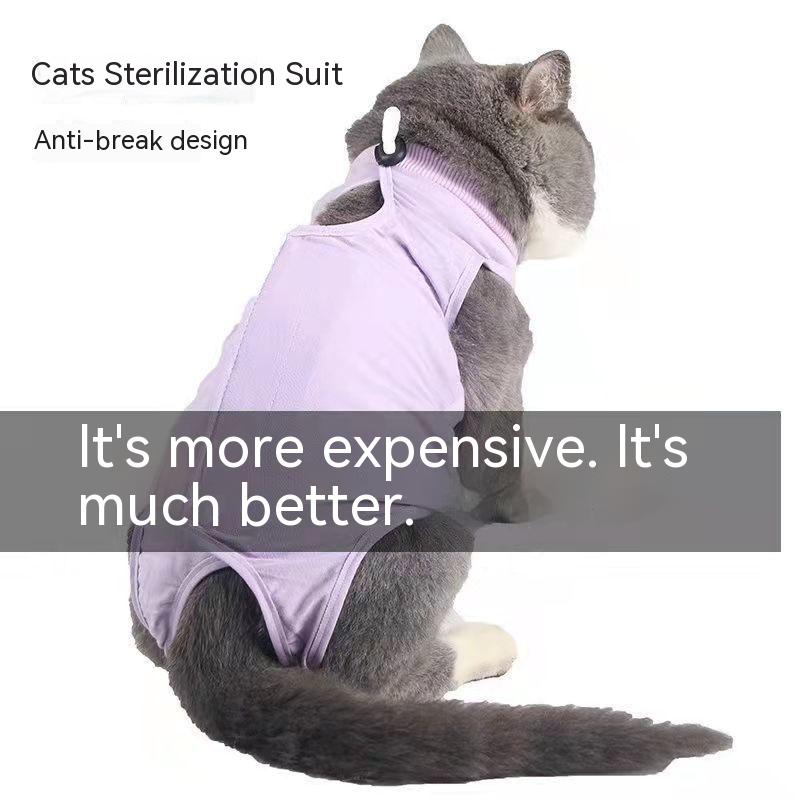 Title 2, Anti-Licking Pet Elastic Clothes After Cat Surg...