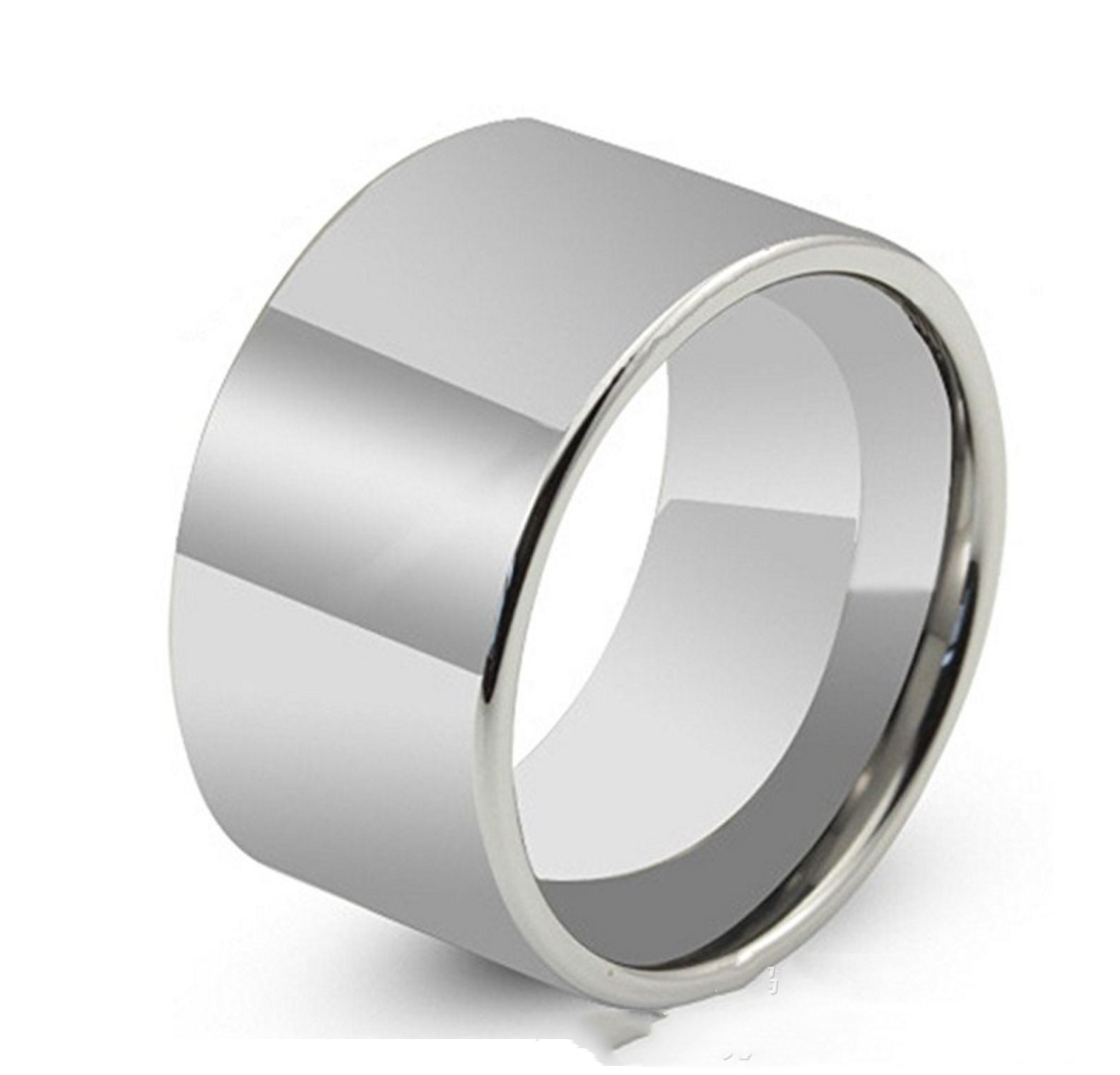 Smooth Stainless Steel Outer Flat Inner Ring Titanium Steel Men