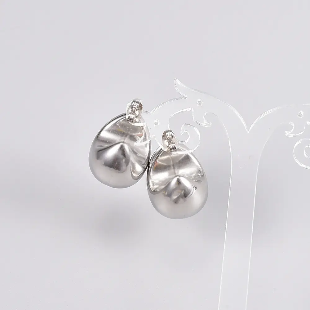 Hollow Earrings Chubby Round Tuo Tuo Titanium Steel Hollow Fashion Irregular French Retro Jewelry