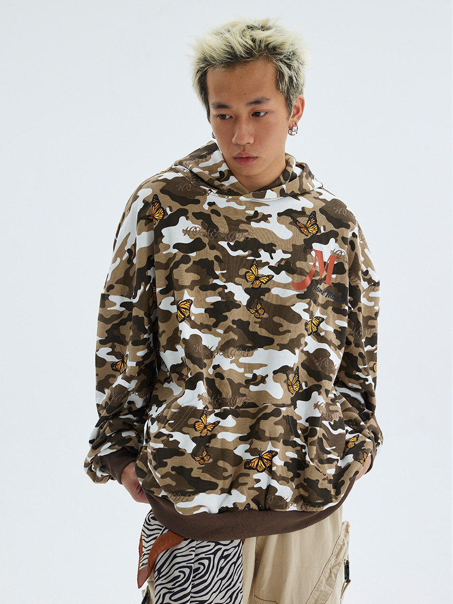 Tide Brand High Street Butterfly Elements Cardigan Men's Sweater